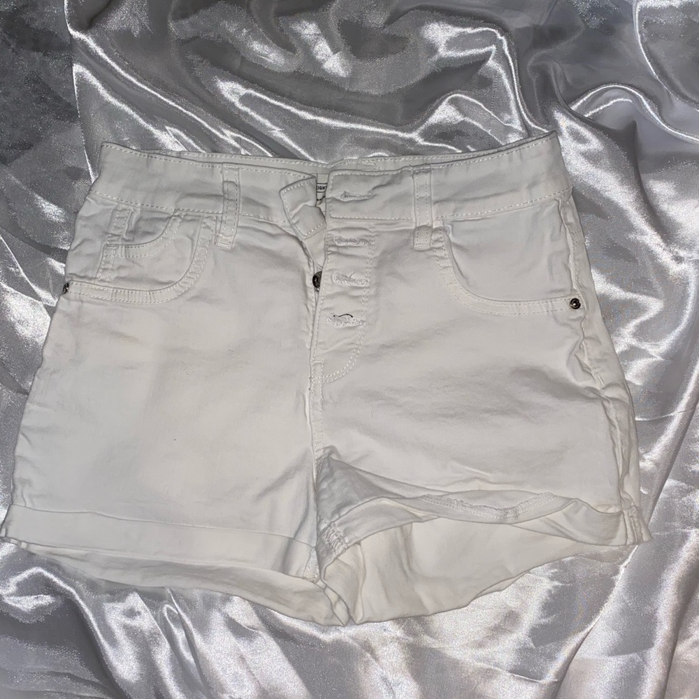 White Denim Shorts